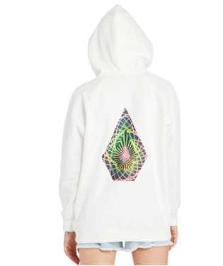 COTON OUATÉ VOLCOM STAR SHIELD BOYFRIEND HOODIE - STAR WHITE