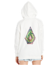 COTON OUATÉ VOLCOM STAR SHIELD BOYFRIEND HOODIE - STAR WHITE