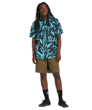 CHEMISE VOLCOM ECHO LEAF SHORT SLEEVE - NAVY
