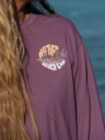 LONG SLEEVE T-SHIRT NOTICE THE RECKLESS BEACH BUM CROPPED - MAUVE