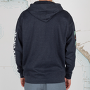 COTON OUATÉ SALTY CREW DOS PALMS FLEECE - NAVY HEATHER