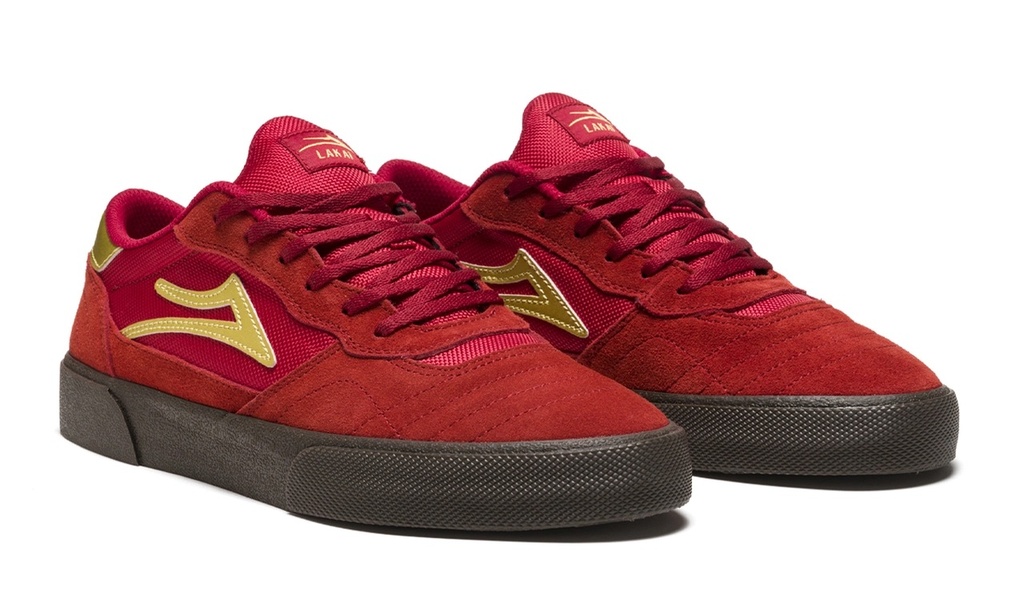 SOULIER LAKAI CAMBRIDGE - ROUGE/GUM/SUEDE