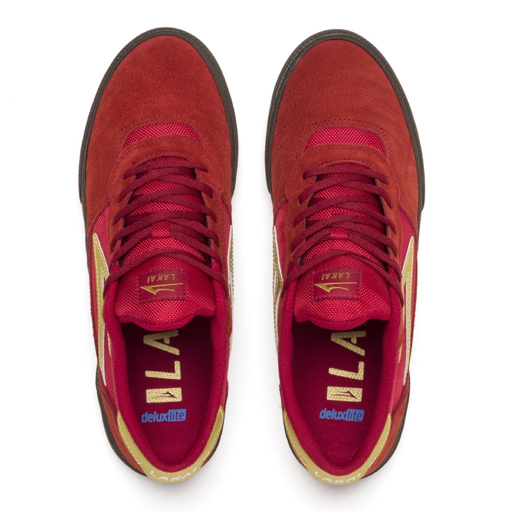 SOULIER LAKAI CAMBRIDGE - ROUGE/GUM/SUEDE