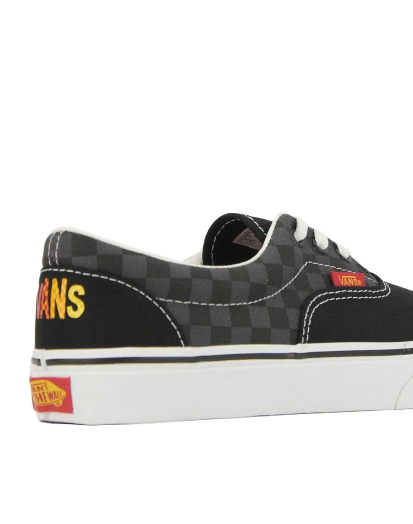 SOULIER VANS ERA JUNIOR - (FLAME LOGO REPEAT) NOIR 