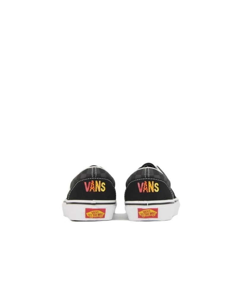 SOULIER VANS ERA JUNIOR - (FLAME LOGO REPEAT) NOIR 
