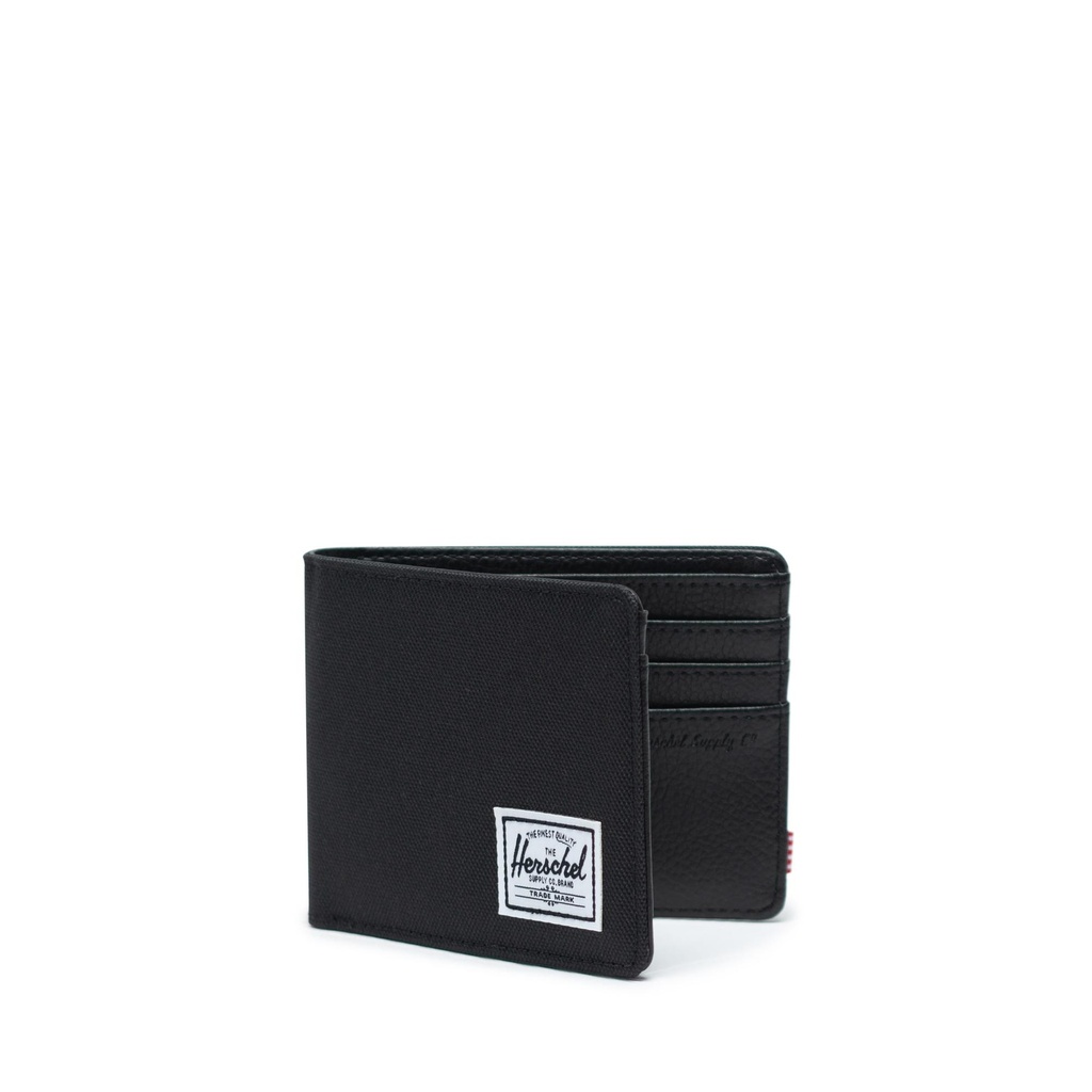 PORTEFEUILLE HERSCHEL ROY+ POLY BLACK CROSSHATCH