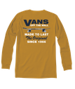 LONG SLEEVE T-SHIRT VANS JUNIOR MADE TO LAST - GOLDEN YELLOW