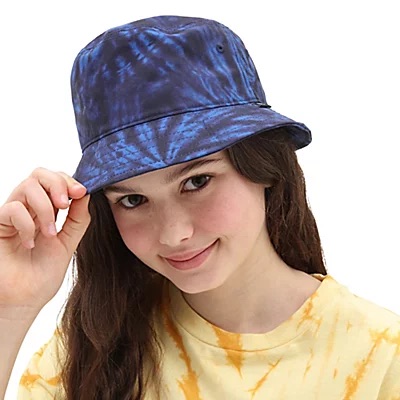 CHAPEAU VANS JUNIOR DROP V BUCKET HAT - TRUE BLUE/DRESS BLUES