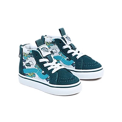 SOULIER VANS BÉBÉ SK8-HI ZIP - MYTHICAL GLOW DEEP TEAL