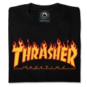 T-SHIRT THRASHER FLAME LOGO TEE - NOIR