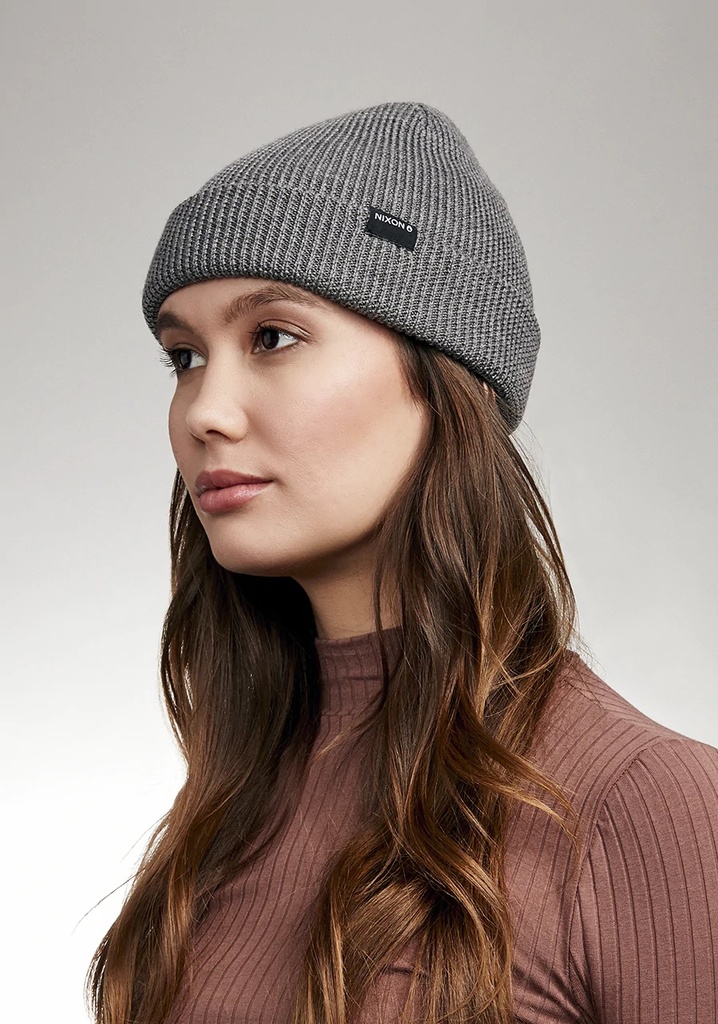 TUQUE NIXON KINGMAN WOOL BEANIE - HEATHER GRAY
