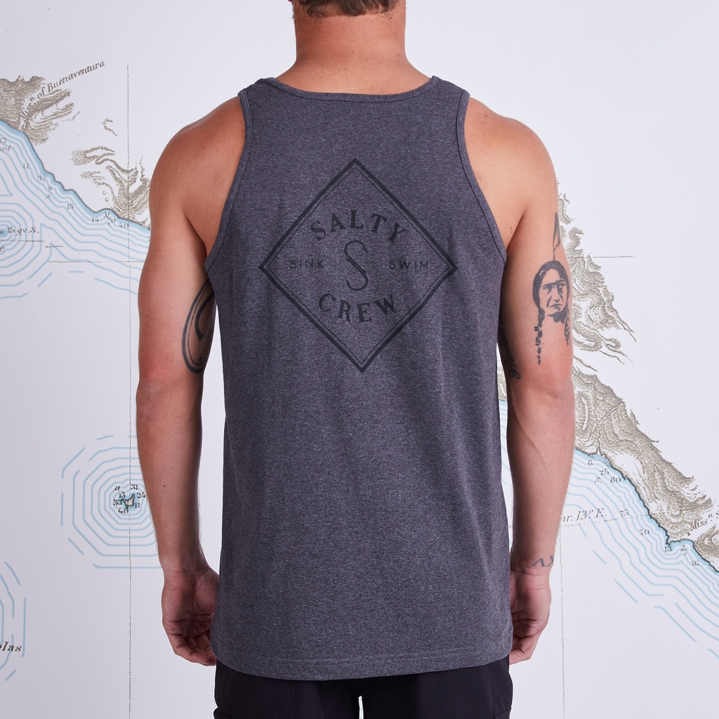 CAMISOLE SALTY CREW TIPPET TANK - CHARCOAL HEATHER