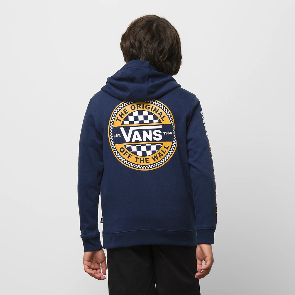 COTON OUATÉ VANS JUNIOR CIRCLED CHECKER PULL OVER - DRESS BLUES