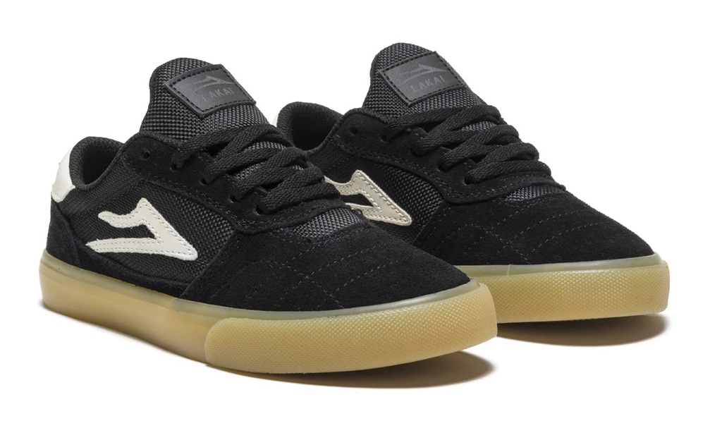 SOULIER LAKAI CAMBRIDGE KIDS - NOIR/GLOW/SUEDE