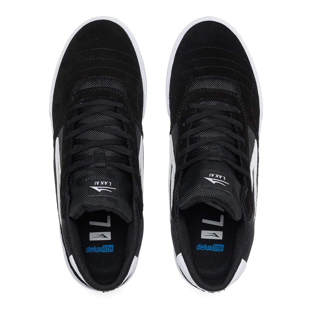 SOULIER LAKAI CAMBRIDGE MID - NOIR/BLANC/SUEDE
