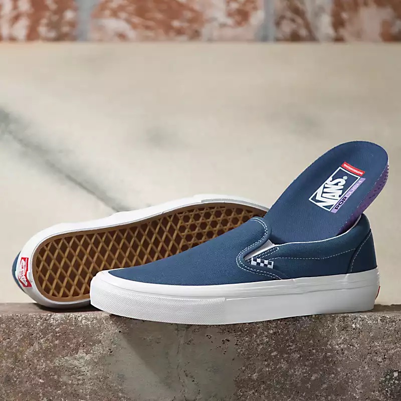 SOULIER VANS SKATE SLIP-ON - WRAPPED DARK DENIM
