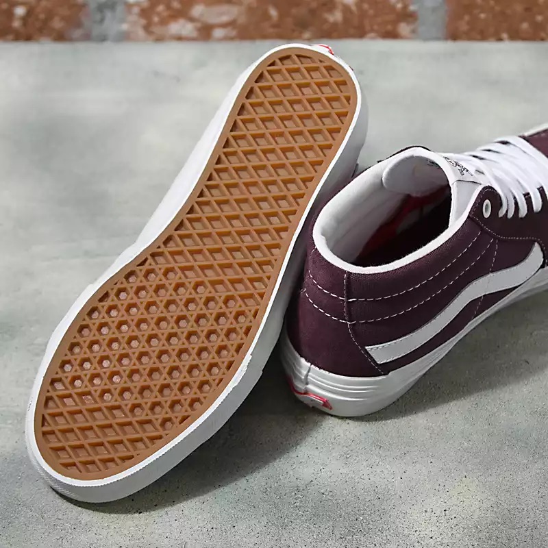 SOULIER VANS SKATE GROSSO MID - WRAPPED WINE