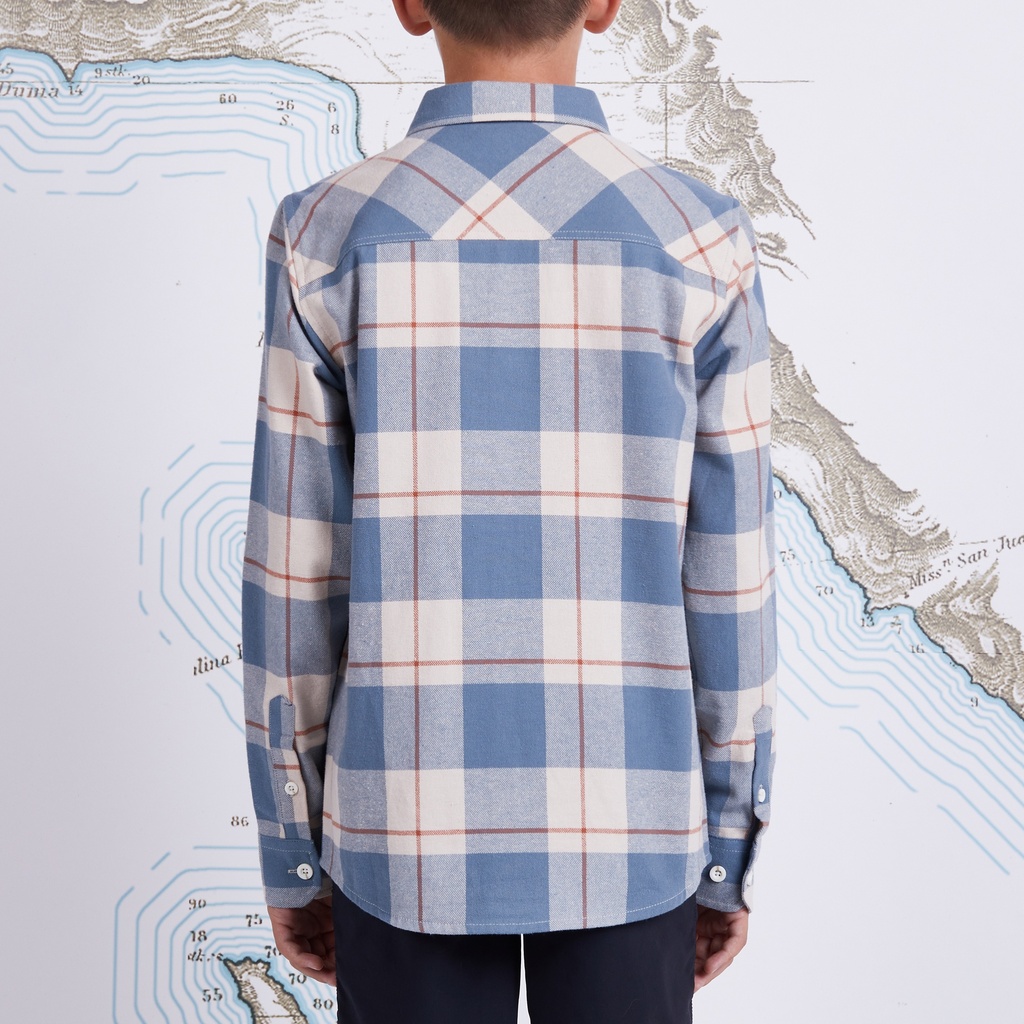 CHEMISE SALTY CREW JUNIOR FIRST LIGHT LONG SLEEVE FLANNEL - NATURAL