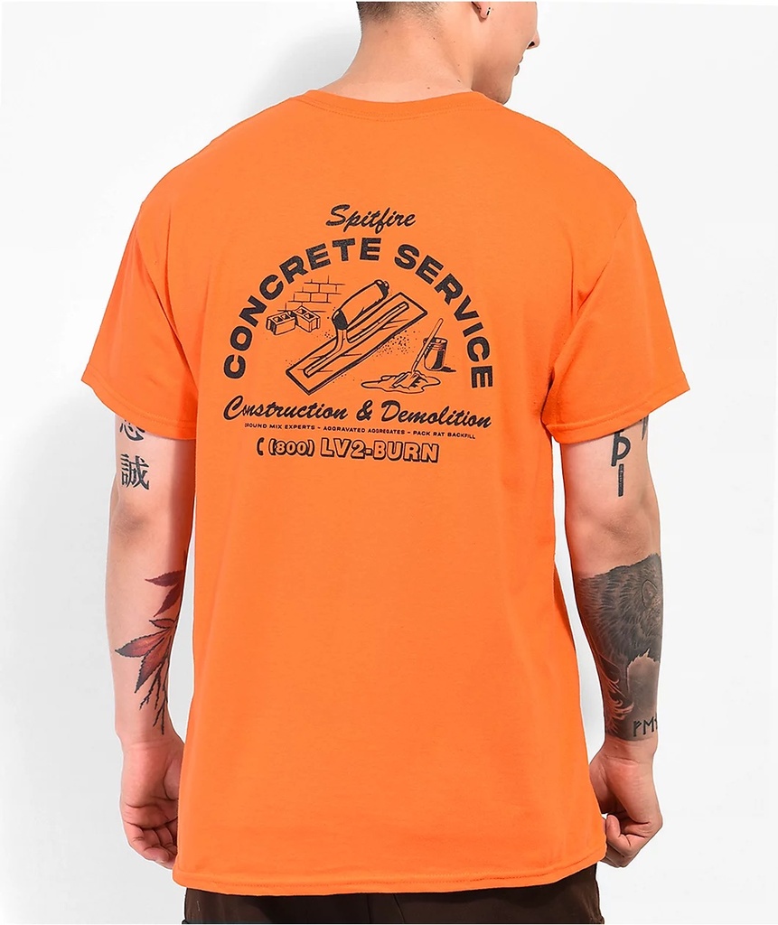 T-SHIRT SPITFIRE HARDHEAD SHORT SLEEVE TEE - ORANGE