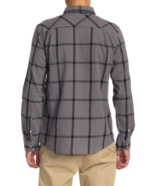 CHEMISE RVCA NEPS PLAID LONG SLEEVE FLANNEL - SMOKE