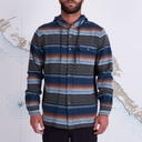 CHEMISE SALTY CREW MAINLAND LONG SLEEVE FLANNEL - DARK SLATE