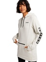 COTON OUATÉ BURTON OAK LONG PULL OVER HOODIE - STOUT WHITE HEATHER