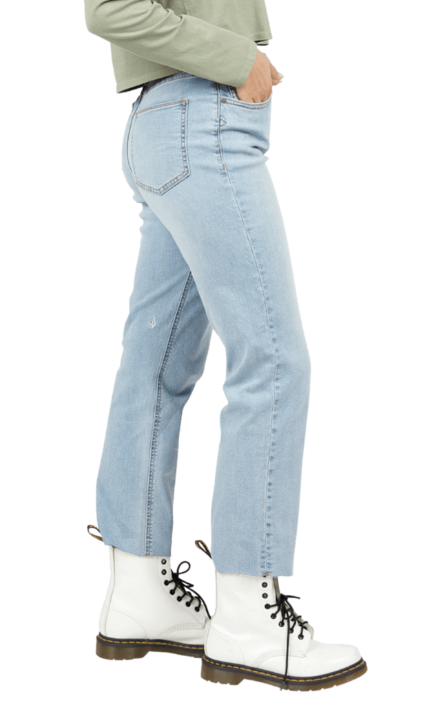 PANTALON VOLCOM STONED STRAIGHT POUR FEMME - RETRO BLUE