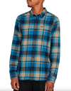 CHEMISE VOLCOM CADEN PLAID FLANNEL LONG SLEEVE - NAVY