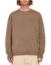 COTON OUATÉ VOLCOM COMPSTONE CREW FLEECE - MUD