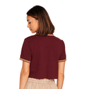 T-SHIRT VOLCOM POOLUP POLO POUR FEMME - BURGUNDY