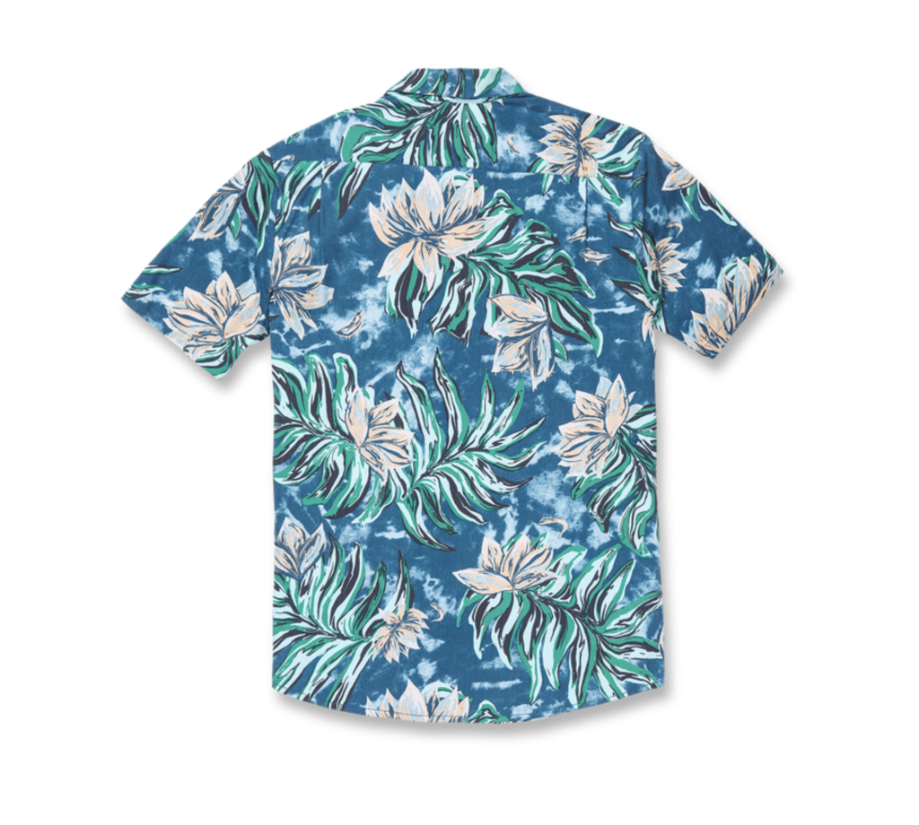 CHEMISE VOLCOM MARBLE FLORAL SHORT SLEEVE - AGED INDIGO