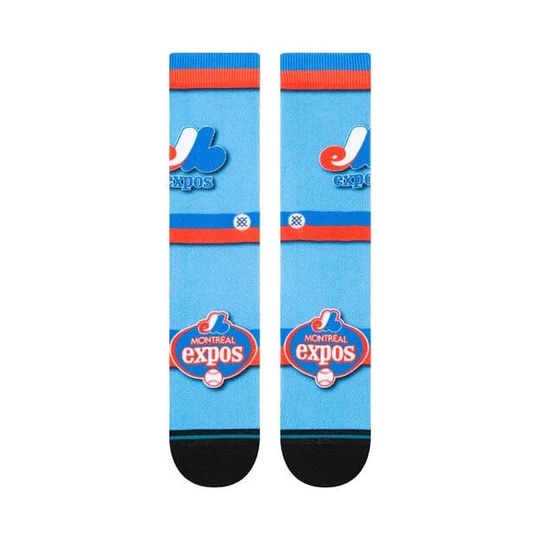 BAS STANCE ATHLETIC MONTREAL EXPOS COOPERSTOWN CREW SOCKS - LIGHTBLUE