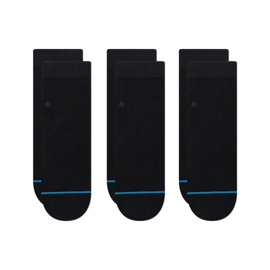 BAS STANCE LOWRIDER QUARTER 3PK POUR FEMME - NOIR
