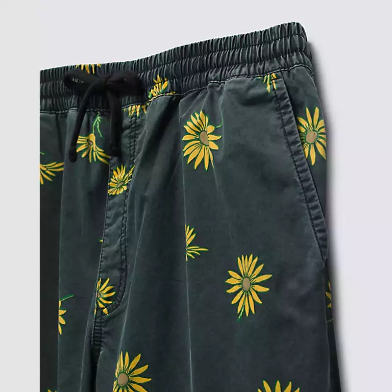 PANTALON VANS RANGE BAGGY TAPERED  ELASTIC WAIST PANT - NOIR/OLD GOLD