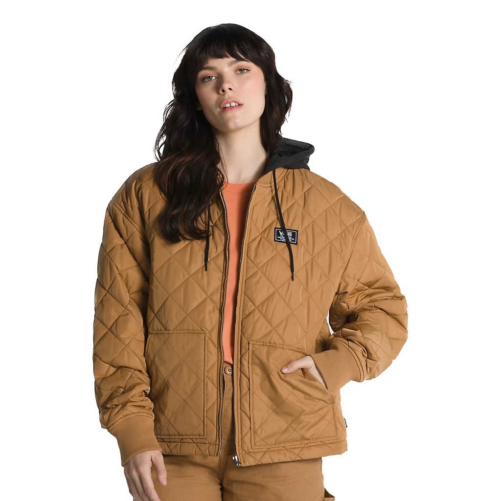 MANTEAU VANS BOOM BOOM 66 HOOD BOMBER POUR FEMME - TABACCO BROWN