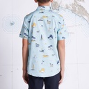 CHEMISE SALTY CREW JUNIOR LAYDAY BOYS WOVEN - AQUA