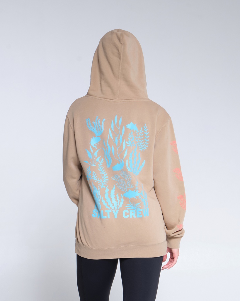 COTON OUATÉ SALTY CREW KELP FOREST BOYFRIEND HOODY POUR FEMME - SANDSTONE