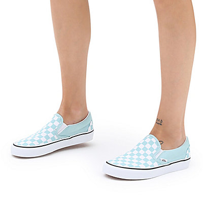 SOULIER VANS CLASSIC SLIP-ON COLOR THEORY CHEKERBOARD - BLEU