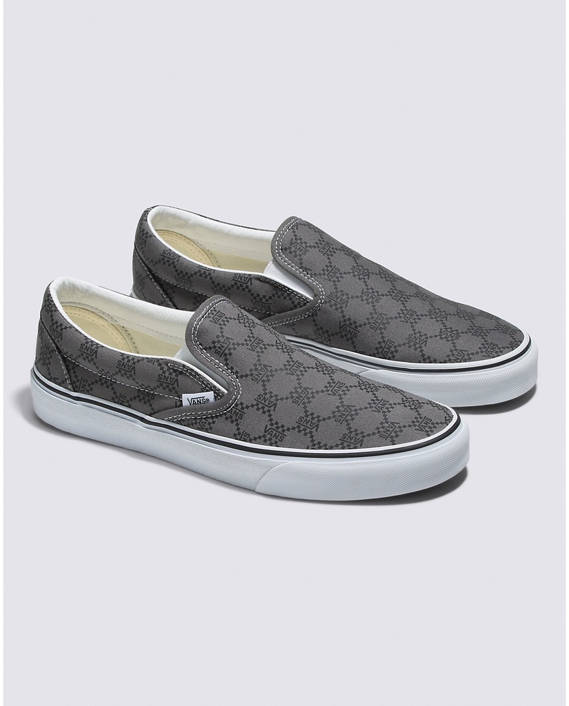 SOULIER VANS CLASSIC SLIP-ON MONOGRAM - PEWTER