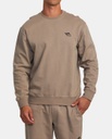 COTON OUATÉ RVCA VA SPORT ESSENTIAL CREWNECK - DARK KHAKI