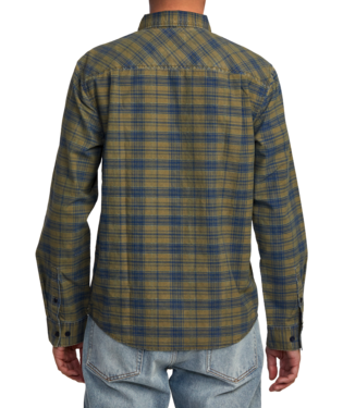 CHEMISE RVCA PANHANDLE LONG SLEEVE FLANNEL - WOOD