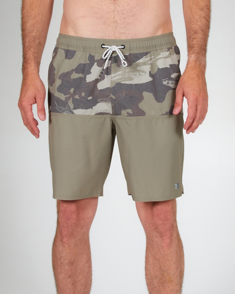 BOARDSHORT SALTY CREW DOUBLETIME ELASTIC - CAMO TAN