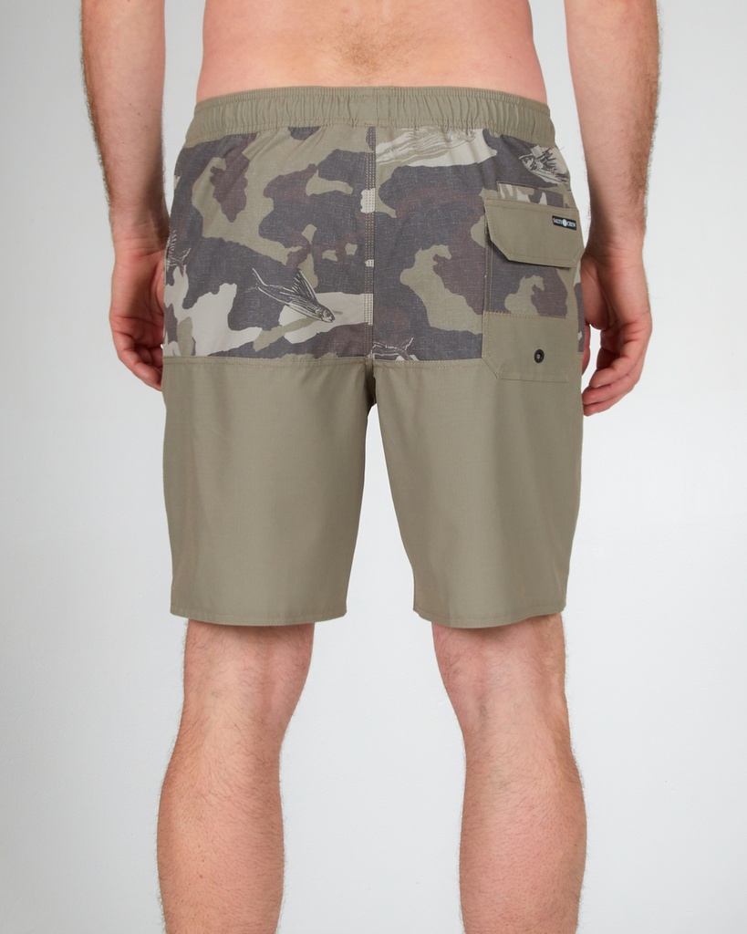 BOARDSHORT SALTY CREW DOUBLETIME ELASTIC - CAMO TAN