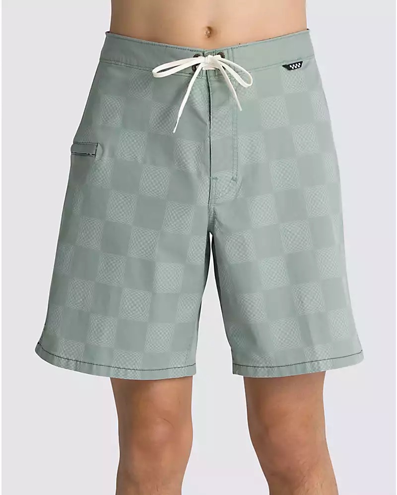 BOARDSHORT VANS THE DAILY VINTAGE CHECK 18" - CHINOIS GREEN