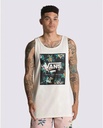 CAMISOLE VANS PRINT BOX TANK - ANTIQUE WHITE/NOIR