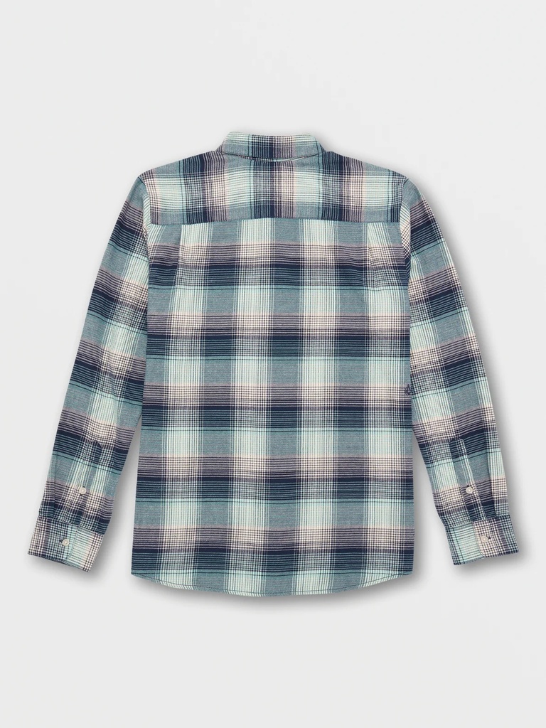 CHEMISE VOLCOM CADEN PLAID FLANNEL LONG SLEEVE - NAVY