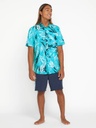 CHEMISE VOLCOM MARBLE FLORAL SHORT SLEEVE - AGED INDIGO