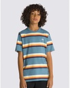 T-SHIRT VANS JUNIOR BAYVIEW STRIPE KNIT SHORT SLEEVE - BLUESTONE