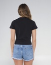 T-SHIRT SALTY CREW SUMMER VIBE BABY TEE POUR FEMME - NOIR