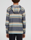 LONG SLEEVE T-SHIRT SALTY CREW JUNIOR OUTSKIRTS UV HOOD - BLACK HEATHER